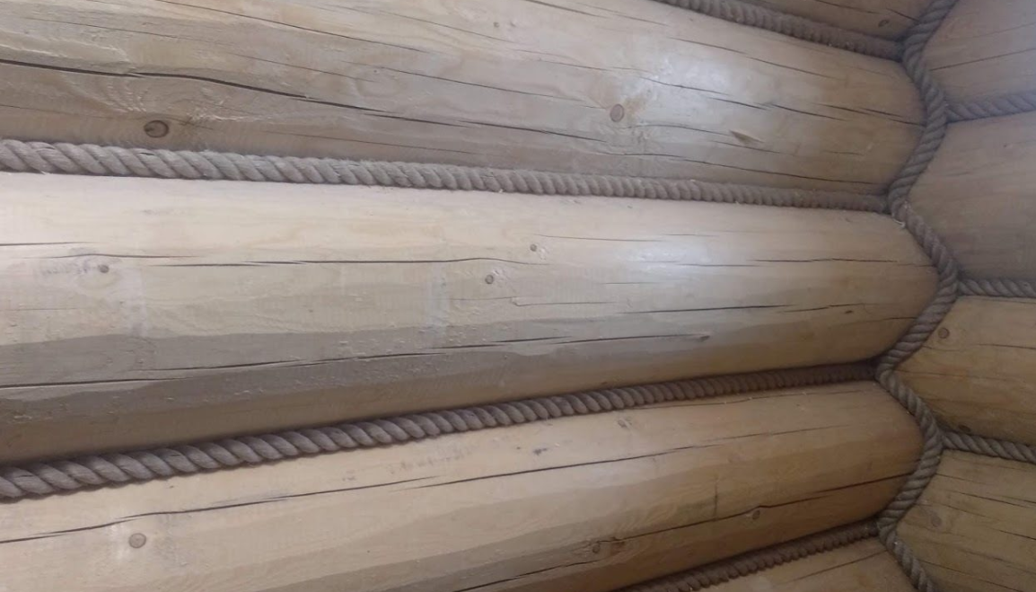 Конопатка джутовым канатом Конопатка сруба джутовым канатом